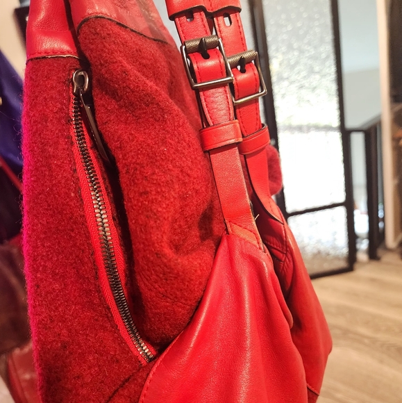 Rag & Bone Red Wool Backpack - Picture 8 of 9